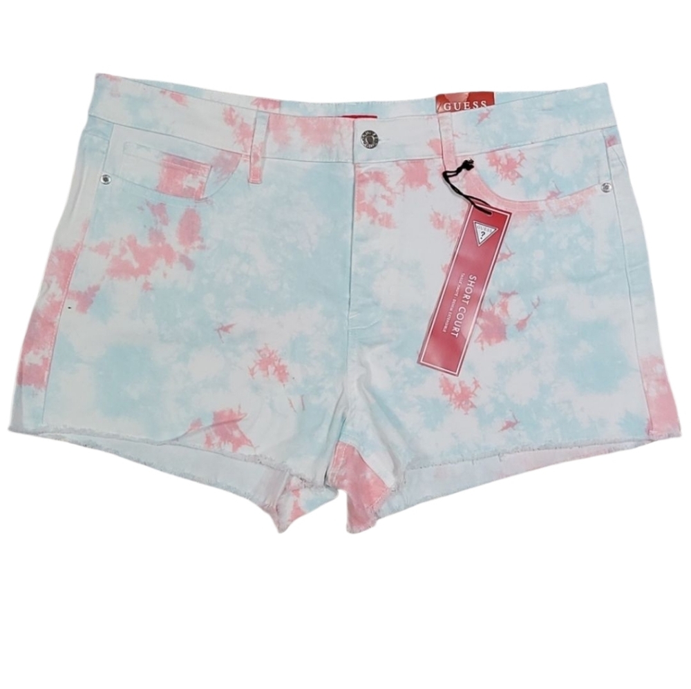 Guess‎ Blue and Pink High Waist Shorts Size 33
